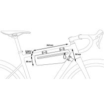 Sacoche de Cadre Vélo Gravel Zéfal Z Adventure C2 Noir 2.5L Fermeture Etanche