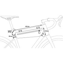 Sacoche de Cadre Vélo Gravel Zéfal Z Adventure C4 Noir 4.2L Fermeture Etanche