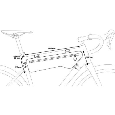 Sacoche de Cadre Vélo Gravel Zéfal Z Adventure C4 Noir 4.2L Fermeture Etanche