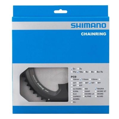 Plateau Route Shimano Ø 110mm Extérieur 48D Noir Origine Tiagra 4700 10V. 4 Branches