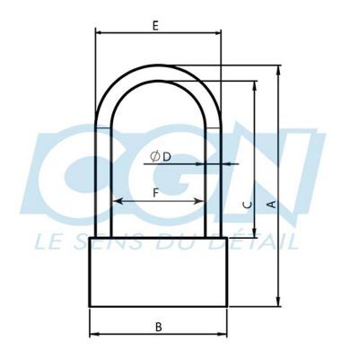 Antivol Vélo U Abus 140 x 230mm Granit Plus 470 + Support