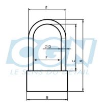 Antivol Vélo U Abus 140 x 230mm Granit Plus 470 + Support