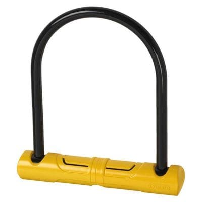 Antivol Vélo U Abus 110 x 160mm 402 Mini Jaune + Support
