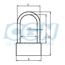 Antivol Vélo U Abus 110 x 230mm 402 Jaune + Support