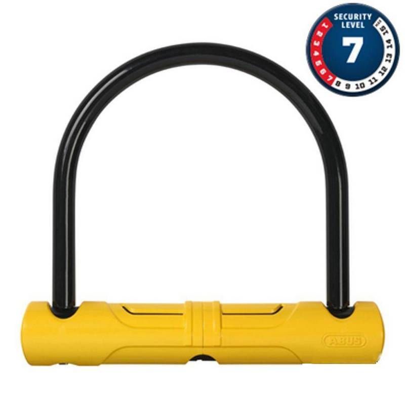 Antivol Vélo U Abus 110 x 230mm 402 Jaune + Support