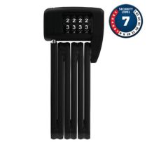 Antivol Vélo Pliable à Code Abus L 60cm Bordo Combo Lite Mini 6055C/6 0 Noir + Support