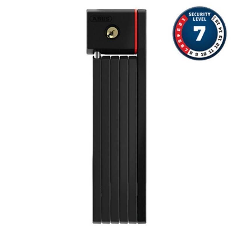Antivol Vélo Pliable à Clé Abus L 80cm Bordo Big Ugrip 5700/80 Noir + Support