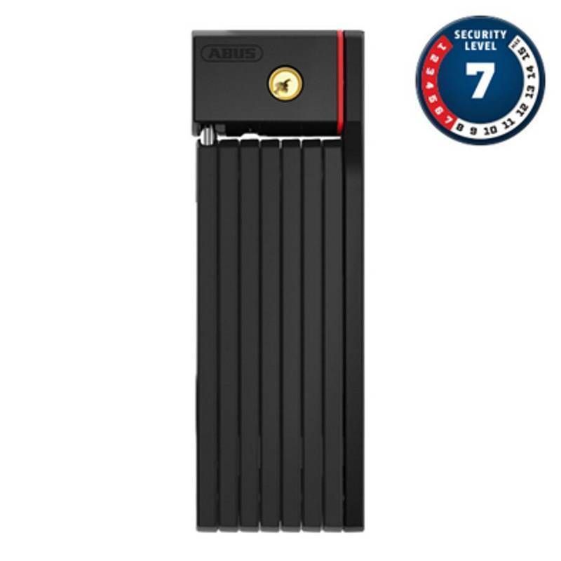 Antivol Vélo Pliable à Clé Abus L 100cm Bordo Big Ugrip 5700/100 Noir + Support