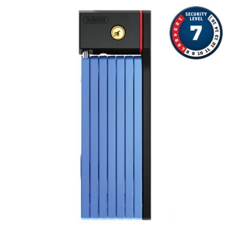 Antivol Vélo Pliable à Clé Abus L 100cm Bordo Big Ugrip 5700K/100 Bleu + Support