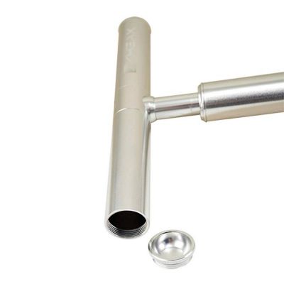 Pompe à Pied Travel Kheax Thracios Argent avec Manomètre 200 PSI/13.80Bar
