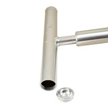 Pompe à Pied Travel Kheax Thracios Argent avec Manomètre 200 PSI/13.80Bar