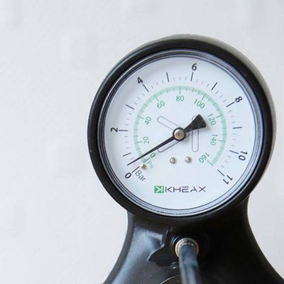 Pompe à Pied Kheax Acier Atlas Noir 11Bar/160PSI VS/VP