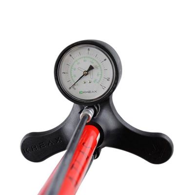 Pompe à Pied Kheax Acier Atlas Rouge 11Bar/160PSI VS/VP