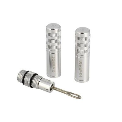 Kit Réparation Tubeless Kheax Alu Argent Embout CO2 + Cartouche CO2 16gr