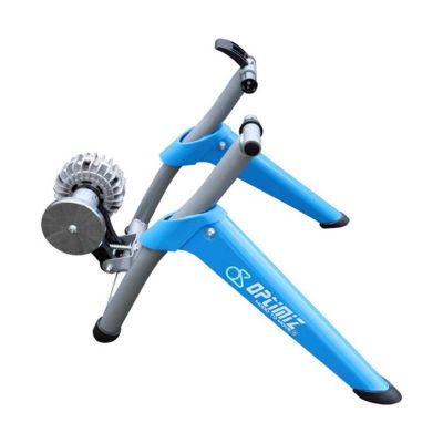 Home Trainer Optimiz Fluide Pliable Blanc/Bleu