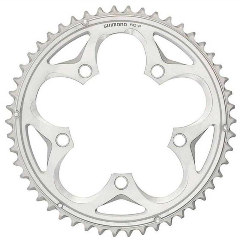 PLATEAU CYCLO CROSS DOUBLE DIAM 110 46DTS ARGENT SHIMANO ORIGINE CX50 5 BRANCHES 10V.