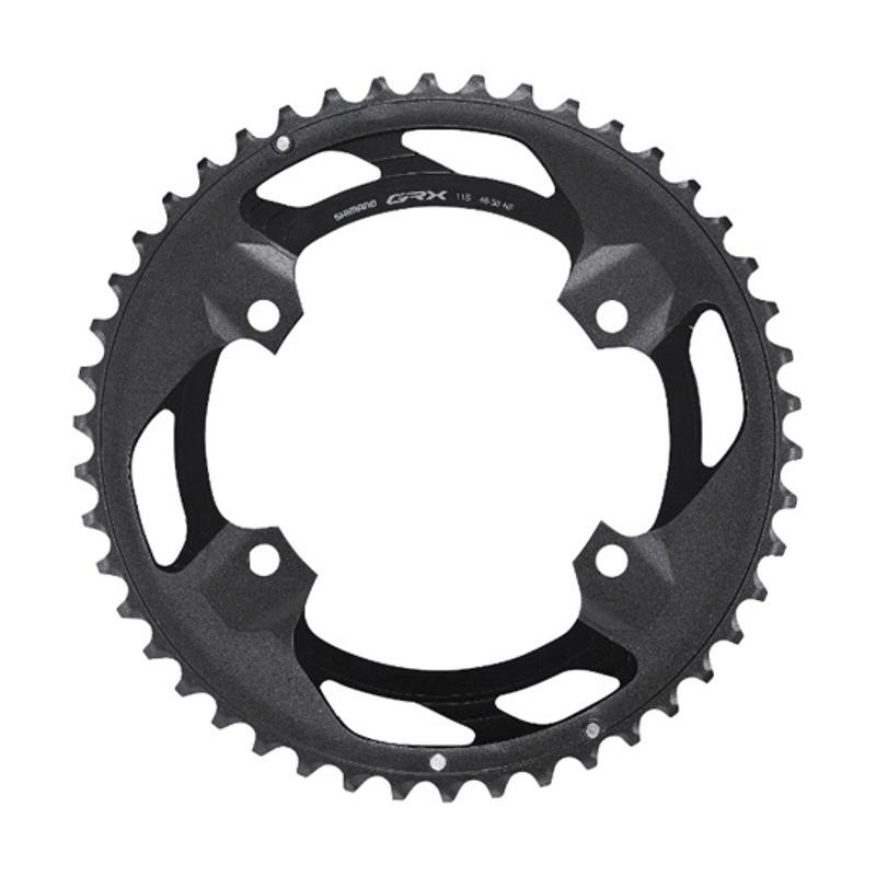 PLATEAU GRAVEL DOUBLE DIAM 110 EXTER 46DTS NOIR SHIMANO ORIGINE GRX600 4 BRANCHES 11V.