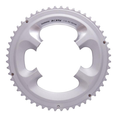 PLATEAU ROUTE DIAM 110 EXTER 52DTS ARGENT SHIMANO ORIGINE 105 5800 11V. (4 BRANCHES)