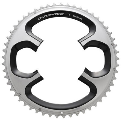 PLATEAU ROUTE DIAM 110 EXTER 53DTS ARGENT SHIMANO ORIGINE DURA ACE 9000 11V. (4 BRANCHES)