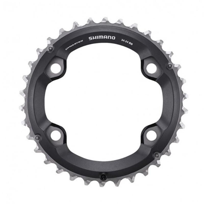 PLATEAU VTT DOUBLE DIAM 96 EXTER 34DTS NOIR 4 BRANCHES SHIMANO ORIGINE SLX M7000 11V