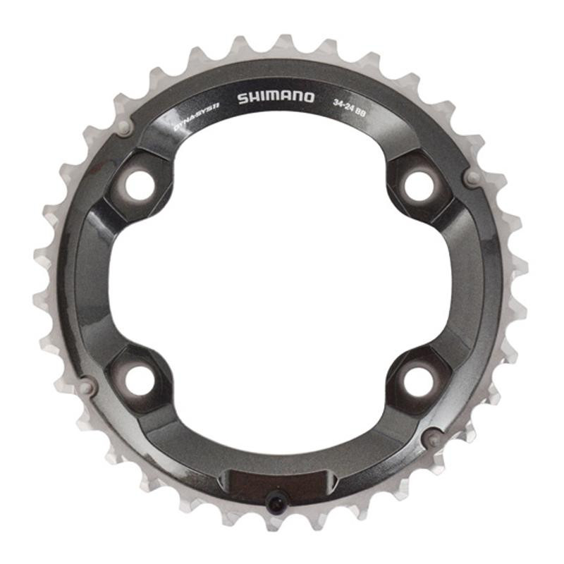 PLATEAU VTT DOUBLE DIAM 96 EXTER 34DTS NOIR 4 BRANCHES SHIMANO ORIGINE XT M8000 11V