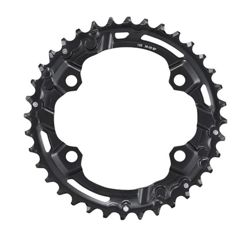 PLATEAU VTT DOUBLE DIAM 96 EXTER 36DTS NOIR 4 BRANCHES SHIMANO ORIGINE DEORE M4100 10V