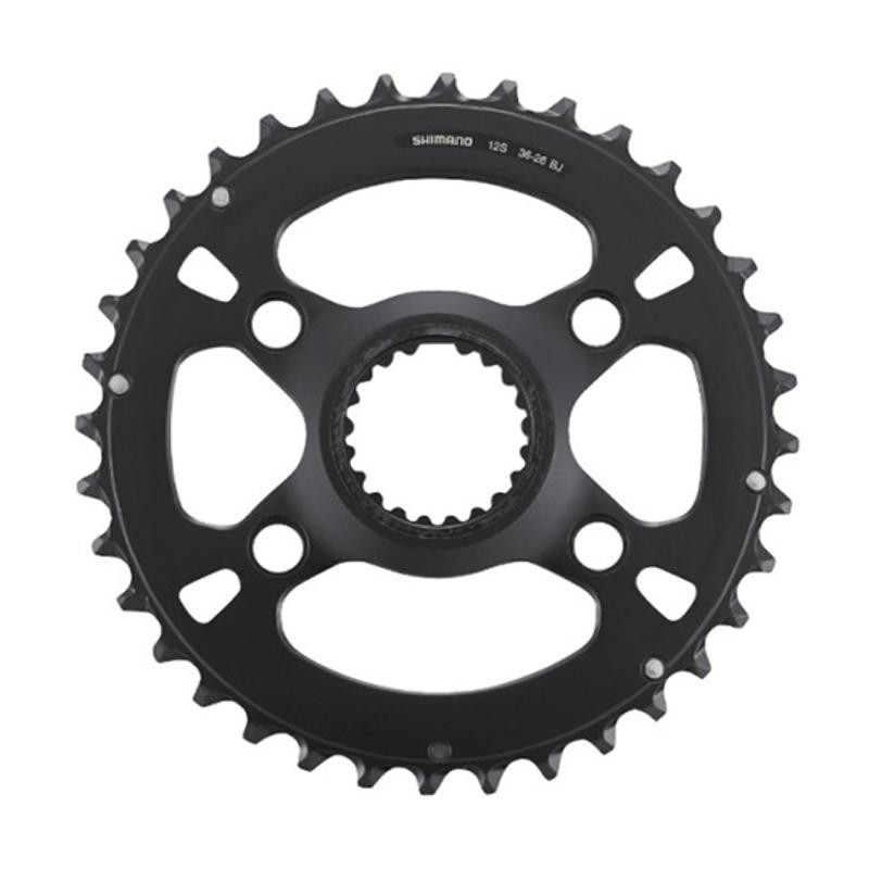 PLATEAU VTT DOUBLE DIAM 96 EXTER 36DTS NOIR 4 BRANCHES SHIMANO ORIGINE SLX M7100 12V