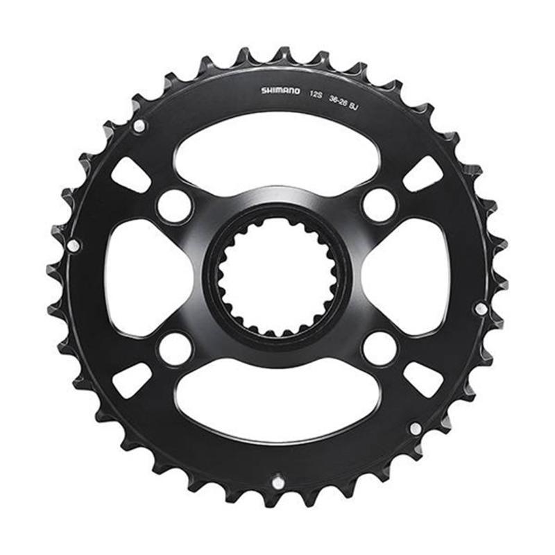 PLATEAU VTT DOUBLE DIAM 96 EXTER 36DTS NOIR 4 BRANCHES SHIMANO ORIGINE MT610 12V