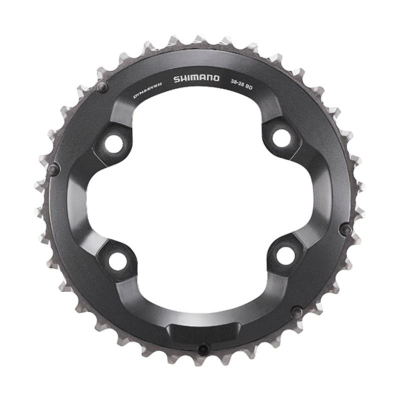 PLATEAU VTT DOUBLE DIAM 96 EXTER 38DTS NOIR 4 BRANCHES SHIMANO ORIGINE XT M8000 11V