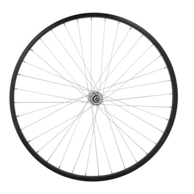 ROUE VTT/VILLE 26" AV ECROU AXE PLEIN JANTE NOIR MACH1 M110 MOY.MICHE MAGNUM V-BRAKE 36T