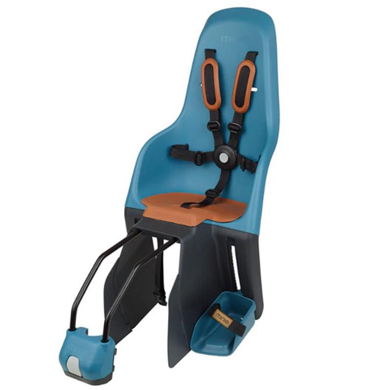 PORTE BEBE AR SUR CADRE POLISPORT MINIA BLEU COUSSIN MARRON 22KGS