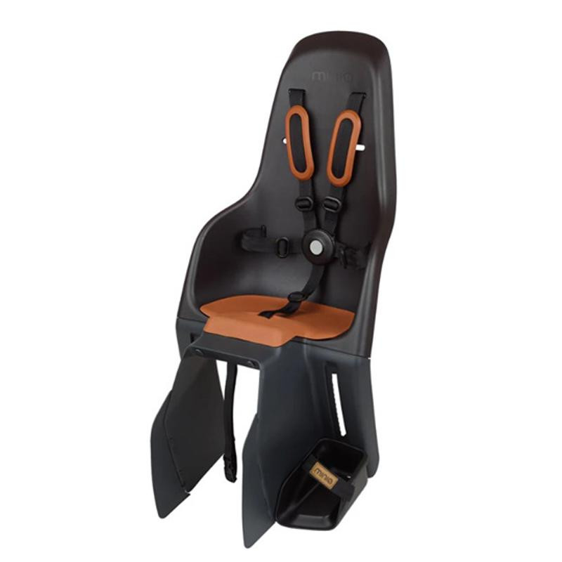 PORTE BEBE AR SUR PORTE BAGAGE POLISPORT MINIA NOIR COUSSIN MARRON 22KGS