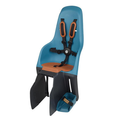 PORTE BEBE AR SUR PORTE BAGAGE POLISPORT MINIA BLEU COUSSIN MARRON 22KGS