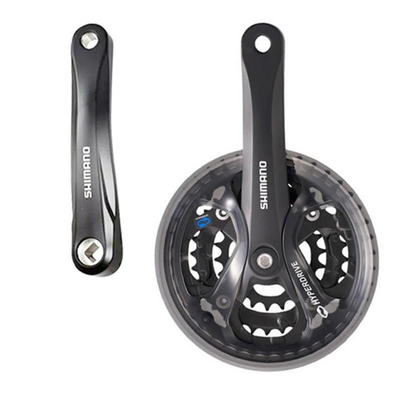 PEDALIER VTT TRIPLE 42-32-22D L175 ALU SHIMANO ACERA M361 7/8V AVEC PARE CHAINE (AXE DE 12