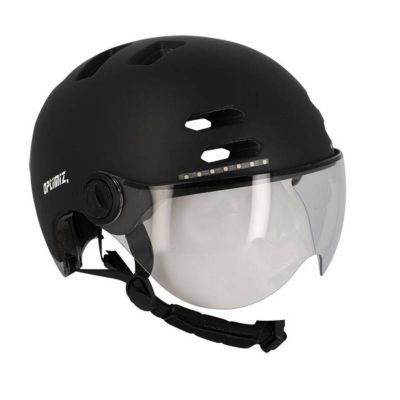 CASQUE URBAIN OPTIMIZ O394 NOIR MAT IN MOLD T.M (55/58) CLIGNOTANT