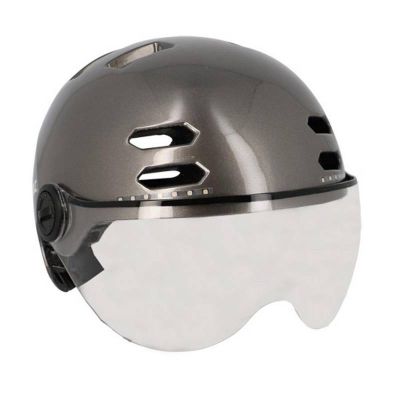 CASQUE URBAIN OPTIMIZ O394 GRIS BRILLANT IN MOLD T.L (58/61) CLIGNOTANT