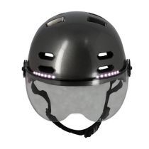 Casque Urbain Optimiz O394 Gris Brillant In Mold 58/61 Clignotant