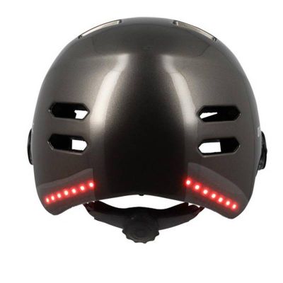 Casque Urbain Optimiz O394 Gris Brillant In Mold 58/61 Clignotant