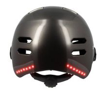 Casque Urbain Optimiz O394 Gris Brillant In Mold 58/61 Clignotant
