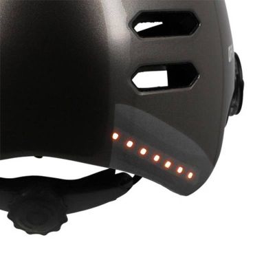 Casque Urbain Optimiz O394 Gris Brillant In Mold 58/61 Clignotant