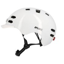 Casque Urbain Optimiz O394 Blanc Brillant In Mold 58/61 Clignotant