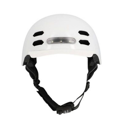 Casque Urbain Optimiz O394 Blanc Brillant In Mold 55/58 Clignotant