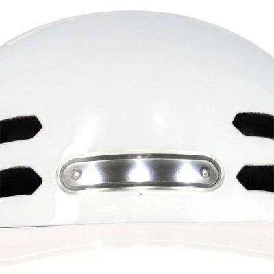 Casque Urbain Optimiz O394 Blanc Brillant In Mold 55/58 Clignotant