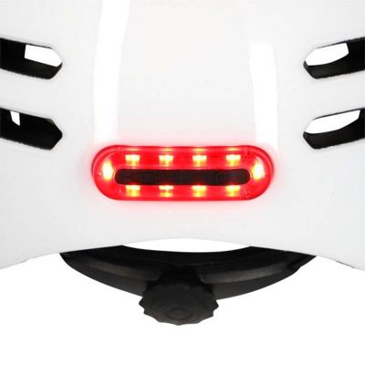 Casque Urbain Optimiz O394 Blanc Brillant In Mold 55/58 Clignotant