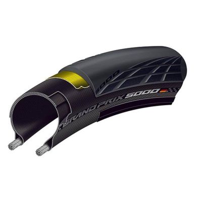 PNEU ROUTE 700X25C TS CONTINENTAL "GP 5000 ALL SEASON" TLR NOIR (25-622)