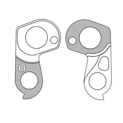 Patte de Dérailleur Adaptable Marwi Alu Cadre Rose GH-304