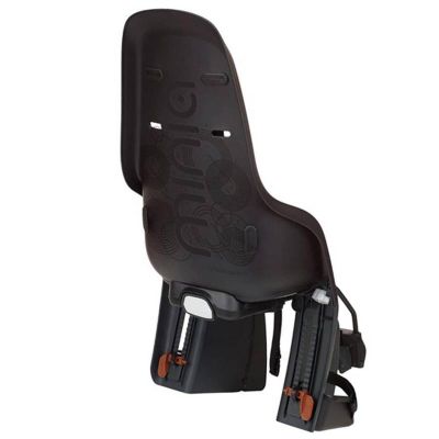 Siège de Vélo Arrière Polisport Minia Fixation Cadre Noir Coussin Marron 22 kg