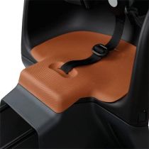 Siège de Vélo Arrière Polisport Minia Fixation Cadre Noir Coussin Marron 22 kg