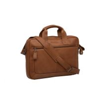 Sacoche Vélo Porte-Bagages NEWLOOXS Cuir Luko Cognac 10 L 42cm x 6cm x 30cm