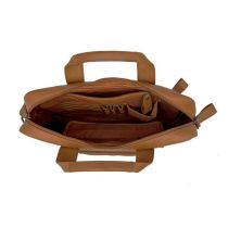 Sacoche Vélo Porte-Bagages NEWLOOXS Cuir Luko Cognac 10 L 42cm x 6cm x 30cm